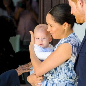 Le prince Harry, duc de Sussex, et Meghan Markle, duchesse de Sussex, avec leur fils Archie ont rencontré l'archevêque Desmond Tutu et sa femme à Cape Town, Afrique du Sud. Le 25 septembre 2019