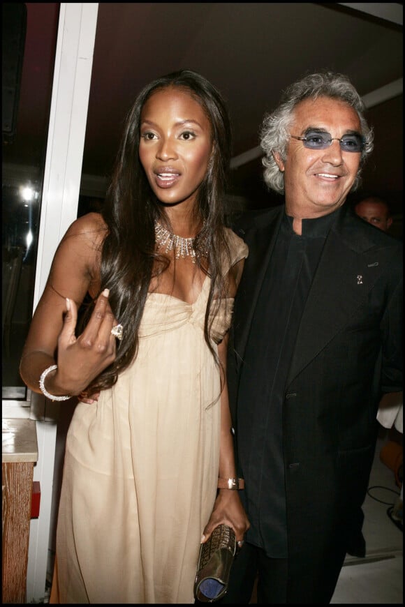 Flavio Briatore et Naomi Campbell le 17 mai 2005 à Cannes.