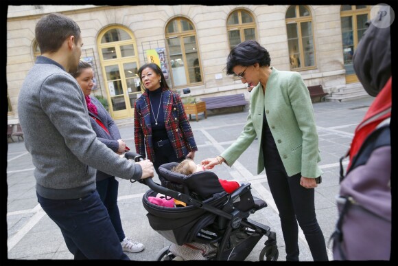 Exclusif - Rachida Dati et Jeanne d'Hauteserre (Maire du 8ème arrondissement de Paris) - Déplacement de Rachida Dati sur des thématiques liées à l'Enfance et à la Famille à Paris à l'Espace Beaujon à Paris, le 8 novembre 2019. © Alain Guizard/Bestimage