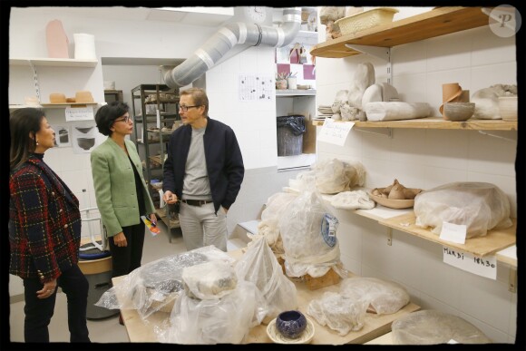 Exclusif - Rachida Dati et Jeanne d'Hauteserre (Maire du 8ème arrondissement de Paris) - Déplacement de Rachida Dati sur des thématiques liées à l'Enfance et à la Famille à Paris à l'Espace Beaujon à Paris, le 8 novembre 2019. © Alain Guizard/Bestimage