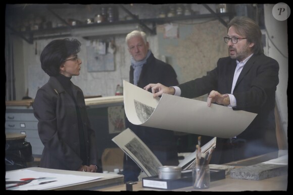 Exclusif - Rachida Dati se rend à l' imprimerie ARTE Adrien Maeght. Paris 14ème, rue Daguerre, le 13 novembre 2019. © Alain Guizard/Bestimage