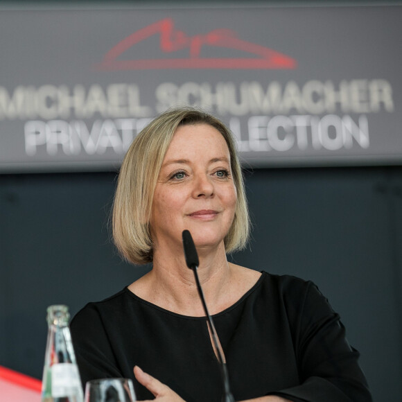 Sabine Kehm, manager de la famille Schumacher - Inauguration de l'exposition de la collection privée de Michael Schumacher à l'espace Motorworld de Cologne le 15 juin 2018.