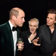 Le prince William, duc de Cambridge entouré de Nick Rhodes, John Taylor et Simon Le Bon du groupe Duran Duran (groupe préféré de la princesse Diana) lors d'un gala à l'occasion du 50ème anniversaire de Centrepoint, à la Roundhouse de Camden, dans le nord de Londres, le 13 novembre 2019.