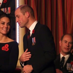 Le prince William, duc de Cambridge, et Catherine (Kate) Middleton, duchesse de Cambridge - La famille royale assiste au Royal British Legion Festival of Remembrance au Royal Albert Hall à Kensington, Londres, le 9 novembre 2019.