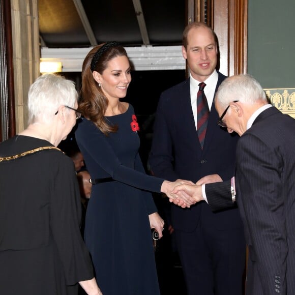 Le prince William, duc de Cambridge, et Catherine (Kate) Middleton, duchesse de Cambridge - La famille royale assiste au Royal British Legion Festival of Remembrance au Royal Albert Hall à Kensington, Londres, le 9 novembre 2019.