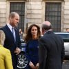 Le prince William, duc de Cambridge, et Kate Middleton, duchesse de Cambridge, assistent au lancement de l'association caritative "National Emergencies Trust" à l'Eglise St Martin-in-the-Fields à Londres, le 7 novembre 2019.