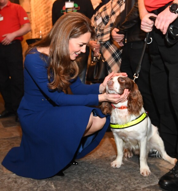 Kate Middleton, duchesse de Cambridge, au lancement de l'association caritative "National Emergencies Trust" à l'Eglise St Martin-in-the-Fields à Londres, le 7 novembre 2019.