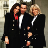 Olivier Rousteing et la réalisatrice Anissa Bonnefont ont été reçus au Palais de l'Élysée par Brigitte Macron, l'épouse du président de la République, Emmanuel Macron. Le 15 novembre 2019.
