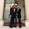 Olivier Rousteing et la réalisatrice Anissa Bonnefont ont été reçus au Palais de l'Élysée par Brigitte Macron, l'épouse du président de la République, Emmanuel Macron. Le 15 novembre 2019.