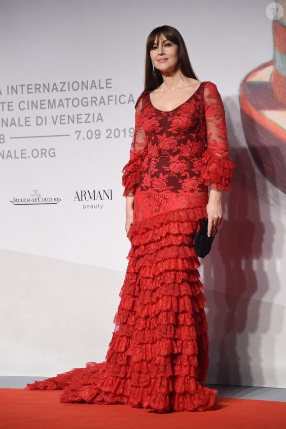 Monica Bellucci lors de la projection du film "Irréversible" pendant le 76e Festival du Film de Venise la Mostra à Venise. Le 31 Août 2019.