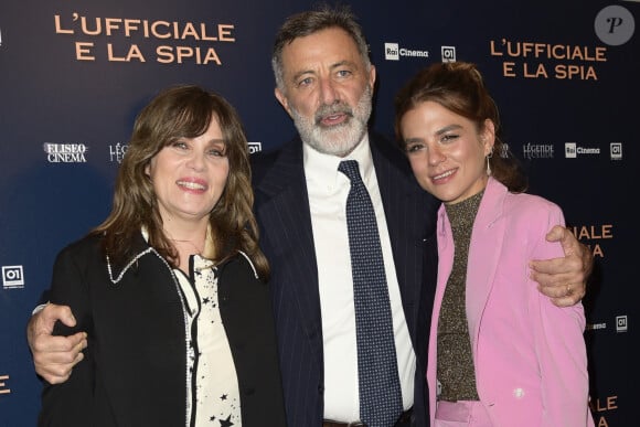 Emmanuelle Seigner, Luca Barbareschi, Morgane Polanski - Les célébrités assistent à la première de "J'accuse" à Rome, le 18 novembre 2019.