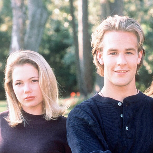 James Van Der Beek, Michelle Williams et Katie Holmes. Los Angeles, 1998. © ABACA