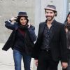 Leila Bekhti et Tahar Rahim Lyon le 19 Octobre 2013 Dans le cadre du Festival Lumiere, plusieurs grands realisateurs dont Quentin Tarantino, Michael Cimino ou encore Jerry Schatzberg ont refait, a leur maniere, "la sortie des usines Lumiere", premier film de l'histoire, a l'endroit meme ou il fut realise en 1895. Une pleiade de comediens francais s'est prete au jeu. Parmi eux Harvey Keitel en famille et Tim Roth Lyon, 19th Filming of the silent documentary 'La Sortie des Usines Lumiere" (Workers leaving the Lumiere Factory) in Lyon, France October 19, 2013. US director Quentin Tarantino and many other producers and actors participated in the re-production of the French short black-and-white silent documentary film directed and produced in 1895 by late French filmmaker Louis Lumiere.19/10/2013 - Lyon