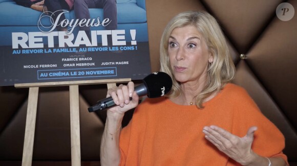 Michèle Laroque en interview pour Purepeople, pour la sortie du film "Joyeuse Retraite". Le 20 novembre 2019.
