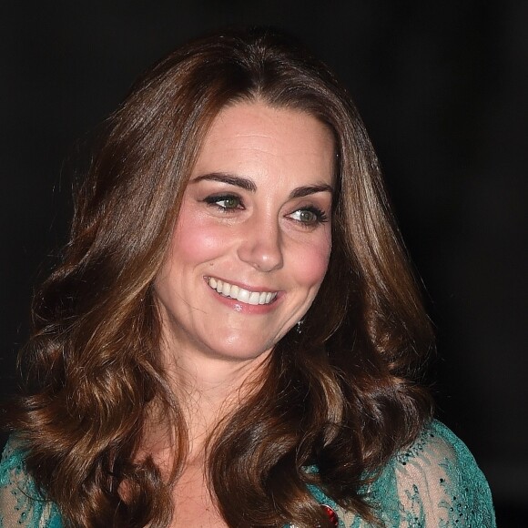 Kate Middleton, duchesse de Cambridge arrivant à la remise des prix "Tusk Conservation Awards" à la Maison des banquets à Londres le 8 novembre 2018.