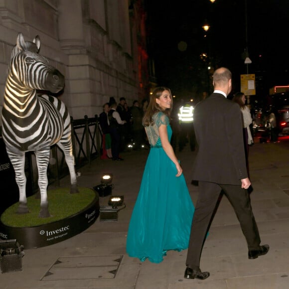 Exclusif - Le prince William, duc de Cambridge, et Catherine (Kate) Middleton, duchesse de Cambridge, quittent la soirée des "Tusk Conservation Awards" à Londres, le 8 novembre 2018.