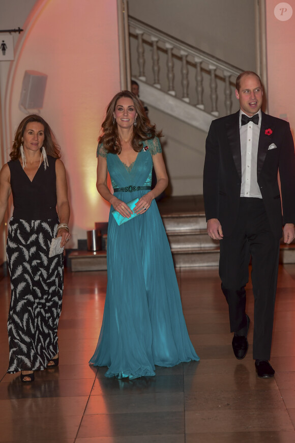 Le prince William, duc de Cambridge, et Kate Middleton, duchesse de Cambridge, à la soirée des "Tusk Conservation Awards" à la Banqueting House à Londres, le 8 novembre 2018.