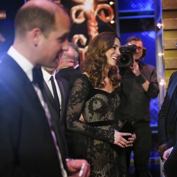 Le prince William, duc de Cambridge, et Kate Middleton, duchesse de Cambridge, assistent à la soirée caritative "The Royal Variety Performance" à Londres, le 18 novembre 2019. C