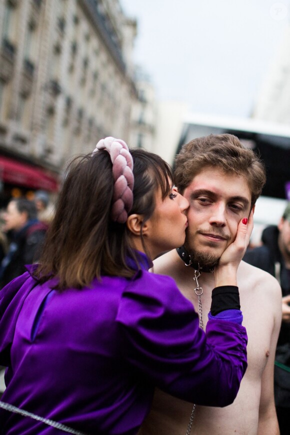 Marie Benoliel (Marie s'infiltre) - Marche contre les violences sexistes et sexuelles (marche organisée par le collectif NousToutes) de place de l'Opéra jusqu'à la place de la Nation à Paris le 23 novembre 2019.