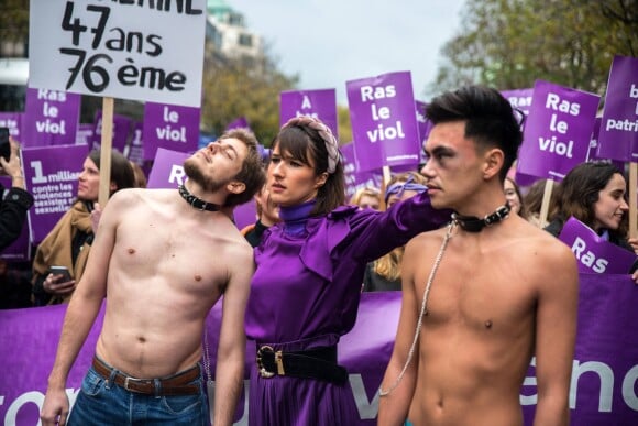Marie Benoliel (Marie s'infiltre) - Marche contre les violences sexistes et sexuelles (marche organisée par le collectif NousToutes) de place de l'Opéra jusqu'à la place de la Nation à Paris le 23 novembre 2019.