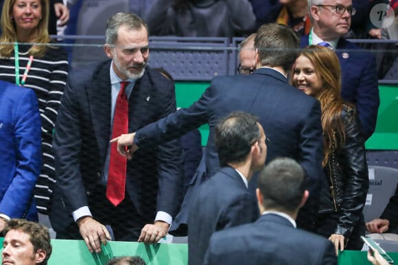 Le roi Felipe VI d'Espagne, Shakira et Gérard Piqué - Le roi Felipe VI d'Espagne assiste à la finale de la Coupe Davis à Madrid, le 24 novembre 2019.