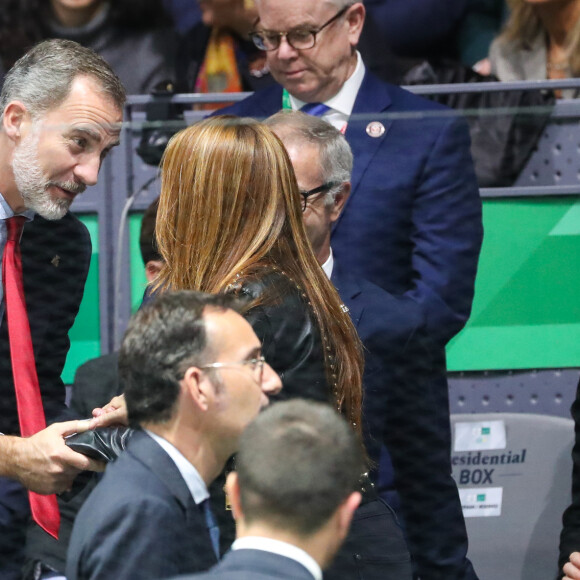 Le roi Felipe VI d'Espagne et Shakira - Le roi Felipe VI d'Espagne assiste à la finale de la Coupe Davis à Madrid, le 24 novembre 2019.