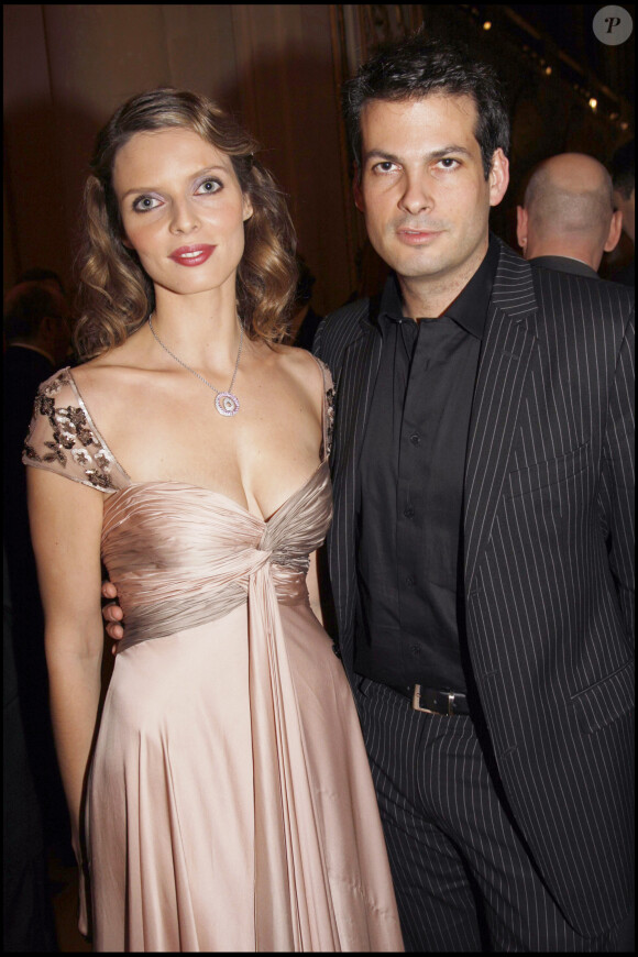 Sylvie Tellier et son ancien mari Camille Le Maux au dîner de l'association Association vie espoir contre le cancer, au château de Versailles, le 5 février 2008