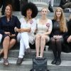 Une partie des femmes qui ont accusé Bill Cosby : Lili Bernard, Linda Kirkpatrick, Jewel Allison, Caroline Heldman, et Therese Serignese à Norristown, le 16 juin 2017.
