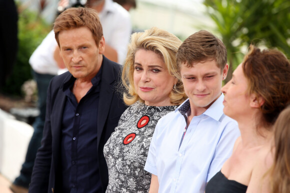 Benoît Magimel, Catherine Deneuve, Rod Paradot, Emmanuelle Bercot - Photocall du film "La tête haute" (hors compétition) lors du 68ème festival de Cannes le 13 mai 2015.