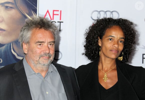 Luc Besson et sa femme Virginie Silla - Première du film "The Homesman" lors du AFI FEST 2014 à Hollywood le 11 novembre 2014