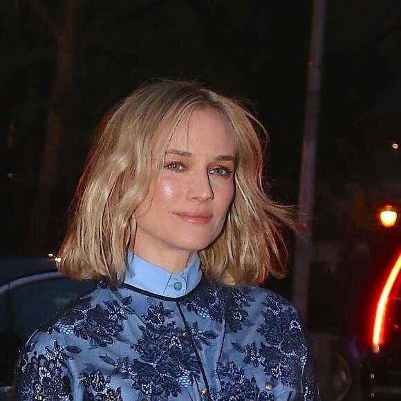 Diane Kruger arrivant au défilé de la collection croisière de Prada à New York le 2 mai 2019