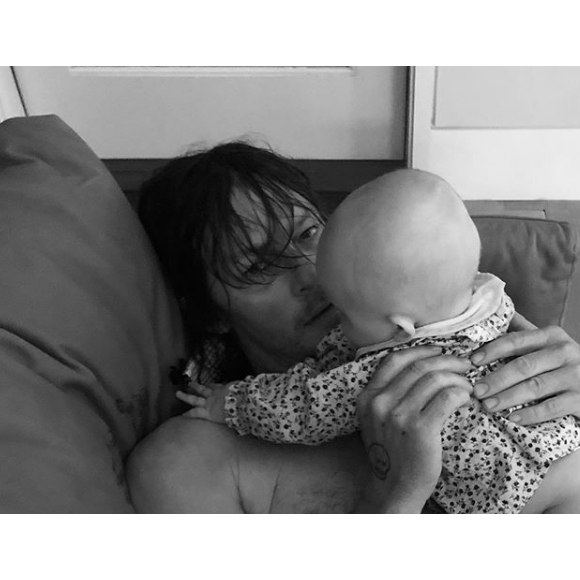 Norman Reedus et la petite fille qu'il partage avec sa compagne Diane Kruger, sur Instagram en juin 2019.