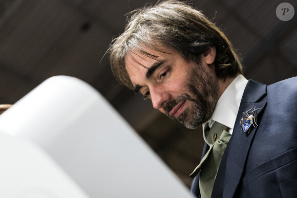 Cédric Villani en visite à la "Paris Games Week". Porte de Versailles, Paris. Le 30 octobre 2019. @Daniel Derajinski/ABACAPRESS.COM