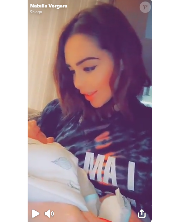 Nabilla avec son fils Milann sur Snapchat - 1er décembre 2019