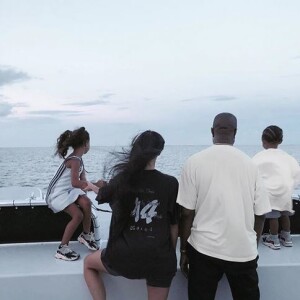 Kanye West, Kim Kardashian et leurs enfants North et Saint West. Novembre 2019.