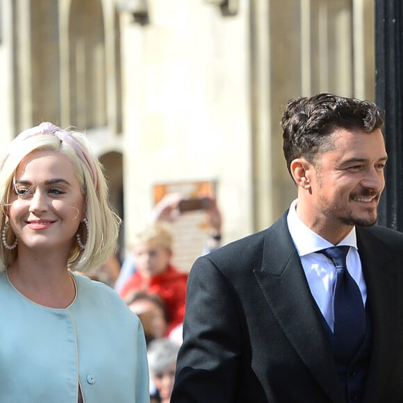 Katy Perry et son fiancé Orlando Bloom - Les invités arrivent au mariage de Ellie Goulding et Caspar Jopling en la cathédrale d'York, le 31 août 2019