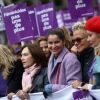 Najat Vallaud-Belkacem, Alexandra Lamy, Laurence Rossignol, Laetitia Casta, Muriel Robin, sa compagne Anne Le Nen et Tatiana-Laurens Delarue participent à la marche contre les violences sexistes et sexuelles (marche organisée par le collectif NousToutes), partie de Place de l'Opéra jusqu'à la Place de la Nation. Paris, le 23 Novembre 2019 © Cyril Moreau / Bestimage