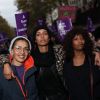 Amanda Hezberg, Sonia Rolland et une amie participent à la marche contre les violences sexistes et sexuelles (marche organisée par le collectif NousToutes), partie de Place de l'Opéra jusqu'à la Place de la Nation. Paris, le 23 Novembre 2019 © Cyril Moreau / Bestimage