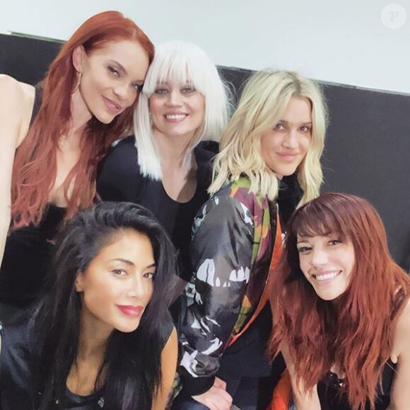 Les Pussycat Dolls Carmit Bachar, Kimberly Wyatt, Ashley Roberts, Nicole Scherzinger et Jessica Sutta en répétition. Novembre 2019.