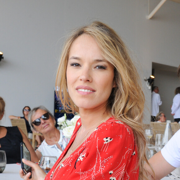 Exclusif - Elodie Fontan (Marraine du LGCT - LPEJ 2019) - People dans la tente VIP - Longines Paris Eiffel Jumping au Champ de Mars à Paris, le , le 7 juillet 2019.