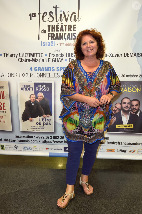 Exclusif - Véronique Genest lors du premier festival de théâtre français en Israël au théâtre Beit Ha Khayal à Tel Aviv le 22 octobre 2017. © Erez Lichtfeld / Bestimage