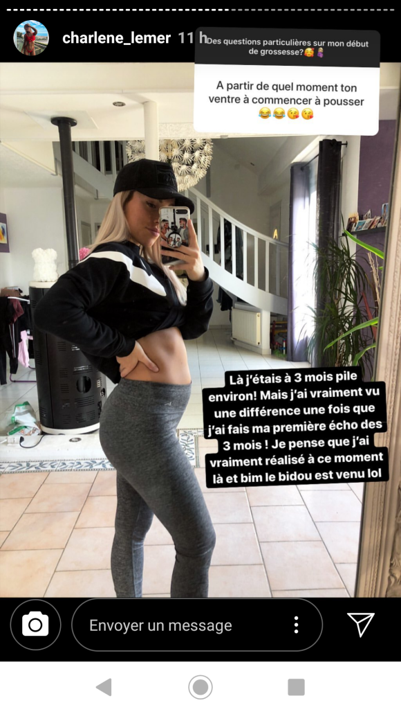 Charlène de "Secret Story", enceinte, répond aux questions sur sa grossesse, sur Instagram, le 4 décembre 2019