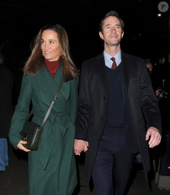 Pippa Middleton et son mari James Matthews se rendent à l'église St-Luke à Londres, le 4 décembre 2019.