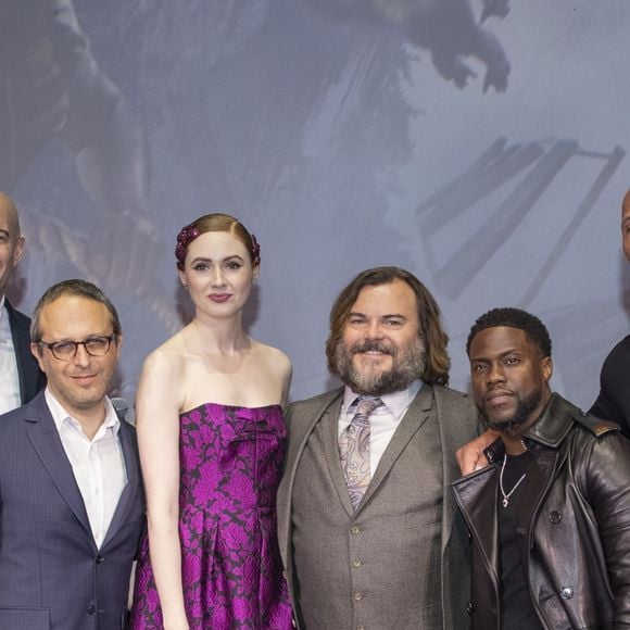 Exclusif - Matt Tolmach, Hiram Garcia, Jake Kasdan, Jack Black, Kevin Hart, Dwayne Johnson - Avant-première du film "Jumanji, Next Level" au cinéma "Le Grand Rex" à Paris, le 3 décembre 2019.© Olivier Borde/Bestimage