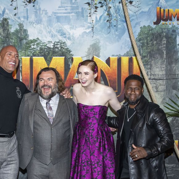 Dwayne Johnson, Jack Black, Karen Gillan et Kevin Hart - Avant-première du film "Jumanji, Next Level" au cinéma "Le Grand Rex" à Paris, le 3 décembre 2019. © Olivier Borde/Bestimage