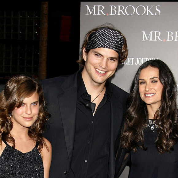 Tallulah Belle Willis, Ashton Kutcher et Demi Moore à la première du fils "Mr Brooks à Hollywood 