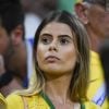 Carol Cabrino (femme de Marquinhos) - Célébrités dans les tribunes lors du match de coupe du monde opposant le Brésil à la Serbie au stade Otkrytie à Moscou, Russie, le 27 juin 2018.