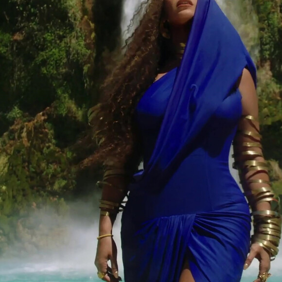 Beyoncé dans les clips vidéos de "Spirit" et "Bigger" du film "Le Roi Lion", le 20 juillet 2019 à Los Angeles.