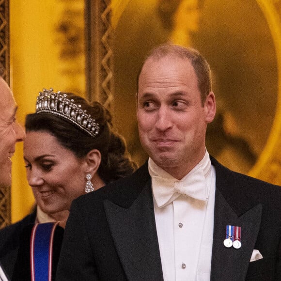 Le prince William, duc de Cambridge, et Kate Middleton, duchesse de Cambridge, Camilla Parker Bowles, duchesse de Cornouailles - La reine Elisabeth II d'Angleterre reçoit les membres du corps diplomatique à Buckingham Palace, le 11 décembre 2019.