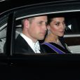  Le prince William et son épouse Kate Middleton arrivent au palais de Buckingham pour la réception organisée par la reine Elizabeth pour les membres du corps diplomatique, le 11 décembre 2019. 